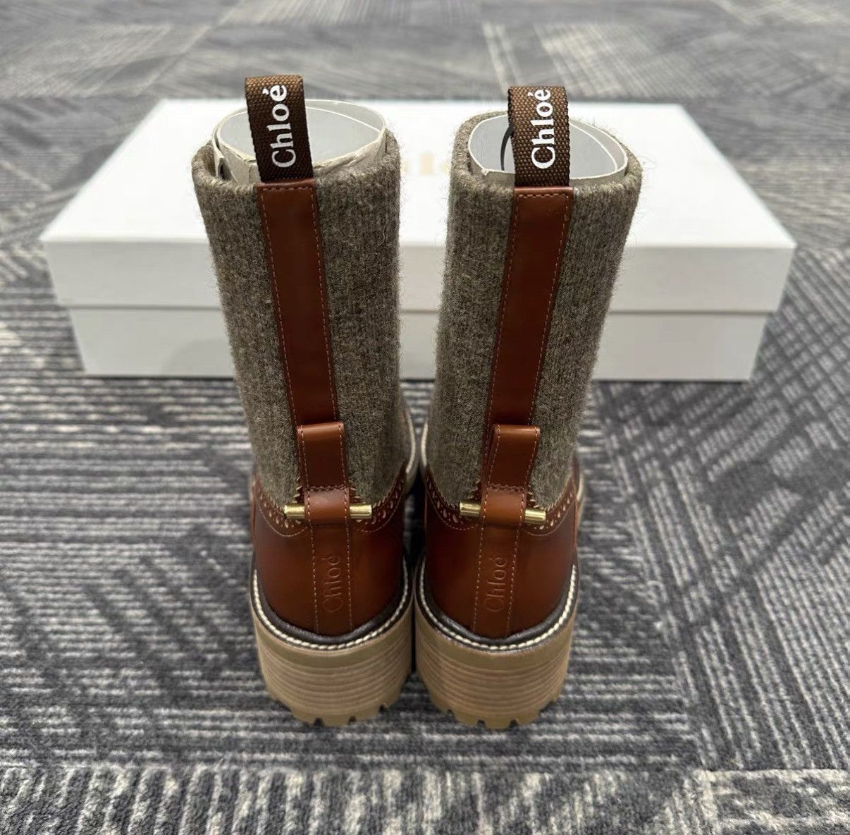Chloe Chloe Calfskin Sock Ankle Boots J42 Size US 5 / IT 35 - 3 Thumbnail