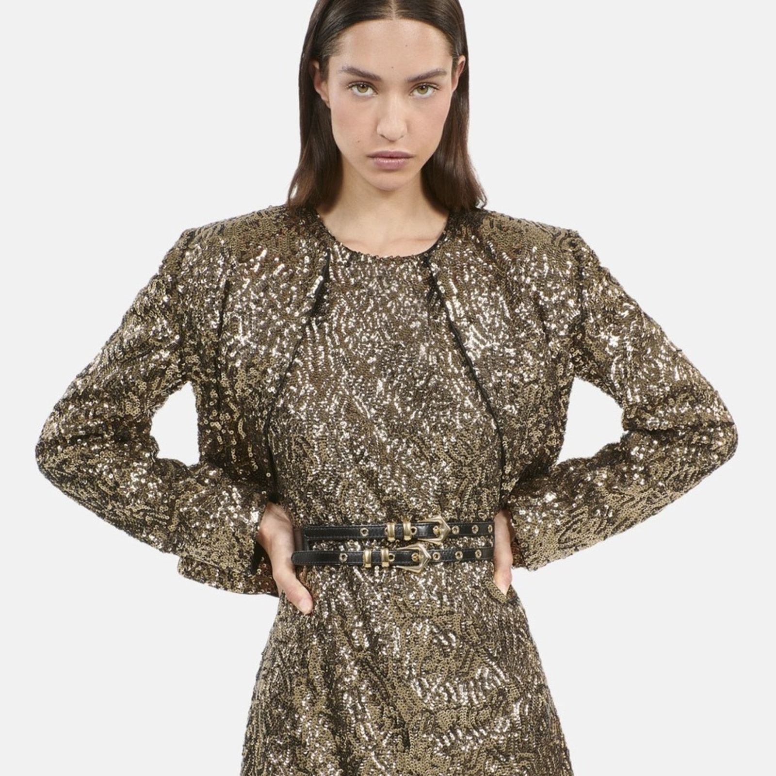 The Kooples NWT! The Kooples Gold Blazer with Metallic Finish, Size 2 Size M / US 6-8 / IT 42-44 - 1 Thumbnail