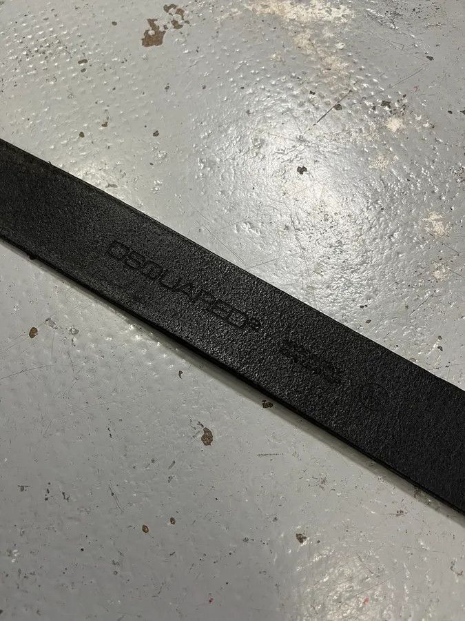 Dsquared2 AW2005 Dsquared2 Metal Logo Gothic Buckle Black Leather Belt Size ONE SIZE - 9 Thumbnail
