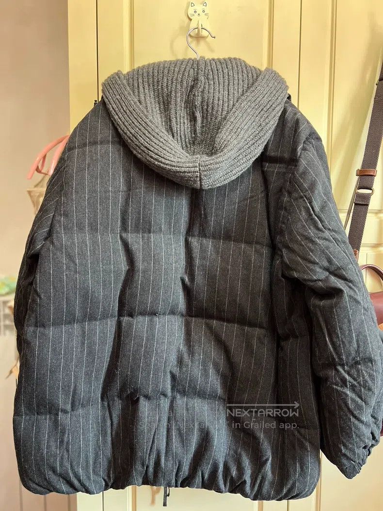Brunello Cucinelli Brunello Cucinelli Woman's Down Jacket, Grey-Black, White Size S / US 4 / IT 40 - 2 Thumbnail