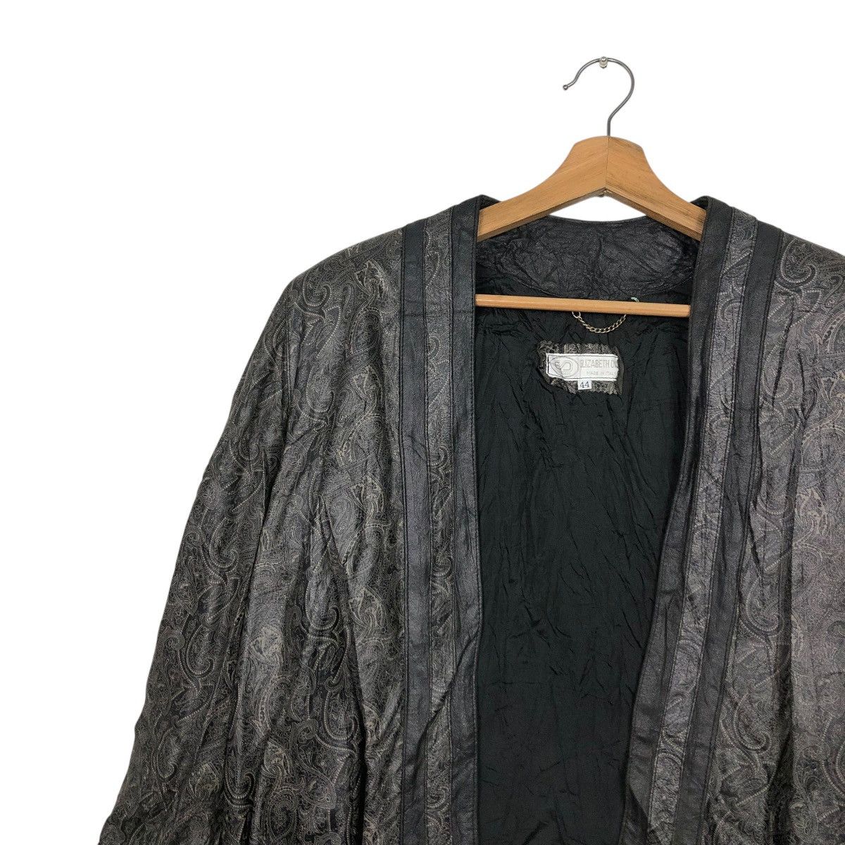 Vintage 🔥VINTAGE LEATHER JACKET BUTTONLESS ELIZABETH ITALY Size M / US 6-8 / IT 42-44 - 9 Thumbnail