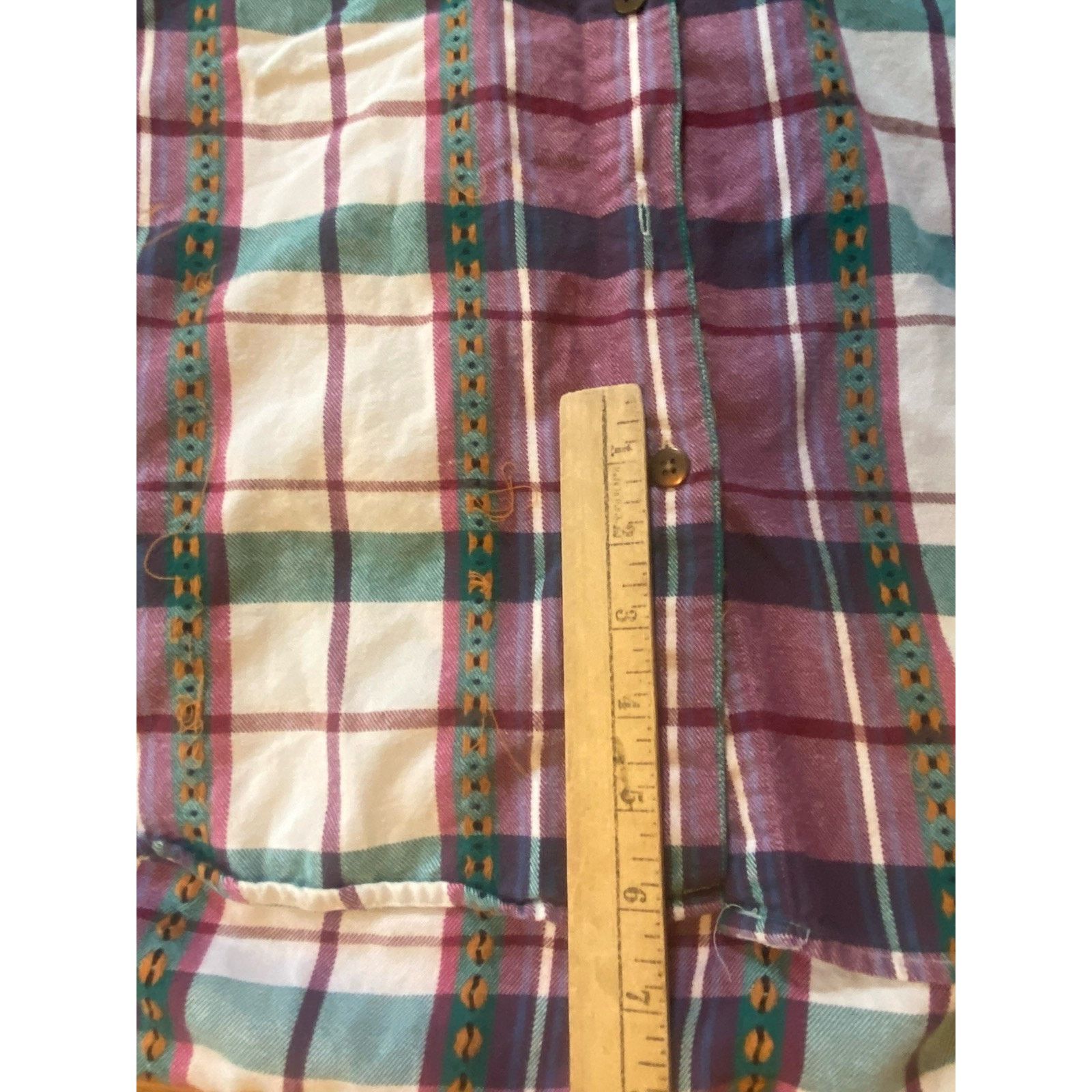 Eddie Bauer VTG Eddie Bauer Women’s XL USA Flannel Purple Plaid Size XL / US 12-14 / IT 48-50 - 11 Thumbnail
