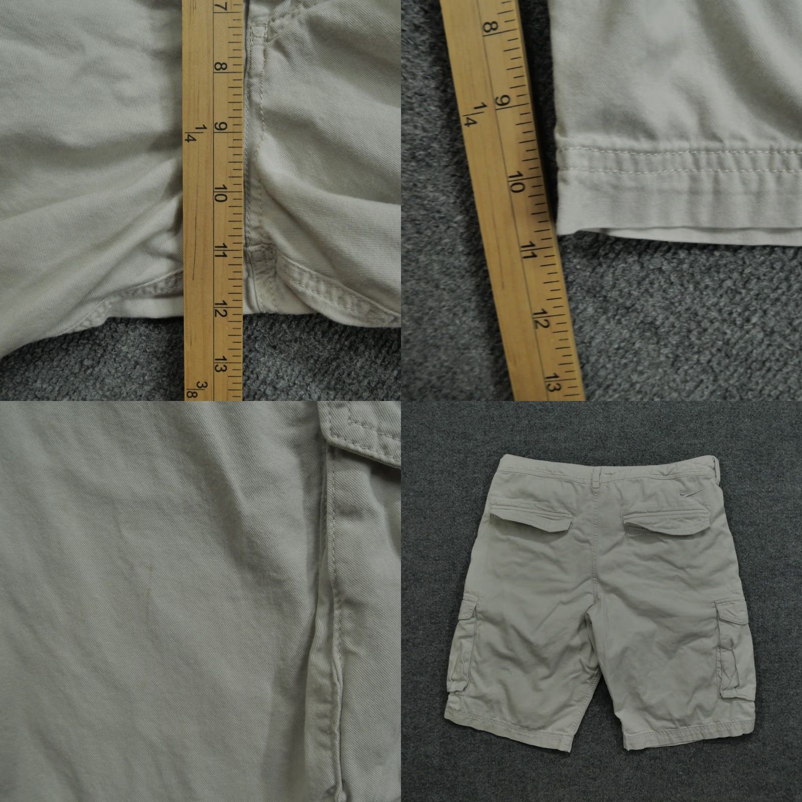 Nike VINTAGE Nike Cargo Shorts Mens 30 Beige Tan Cotton Casual Athletic Dept Shorts Mens 30 Beige Cargo Pocket Relaxed 11in Inseam Summer Men Size US 34 / EU 50 - 8 Thumbnail