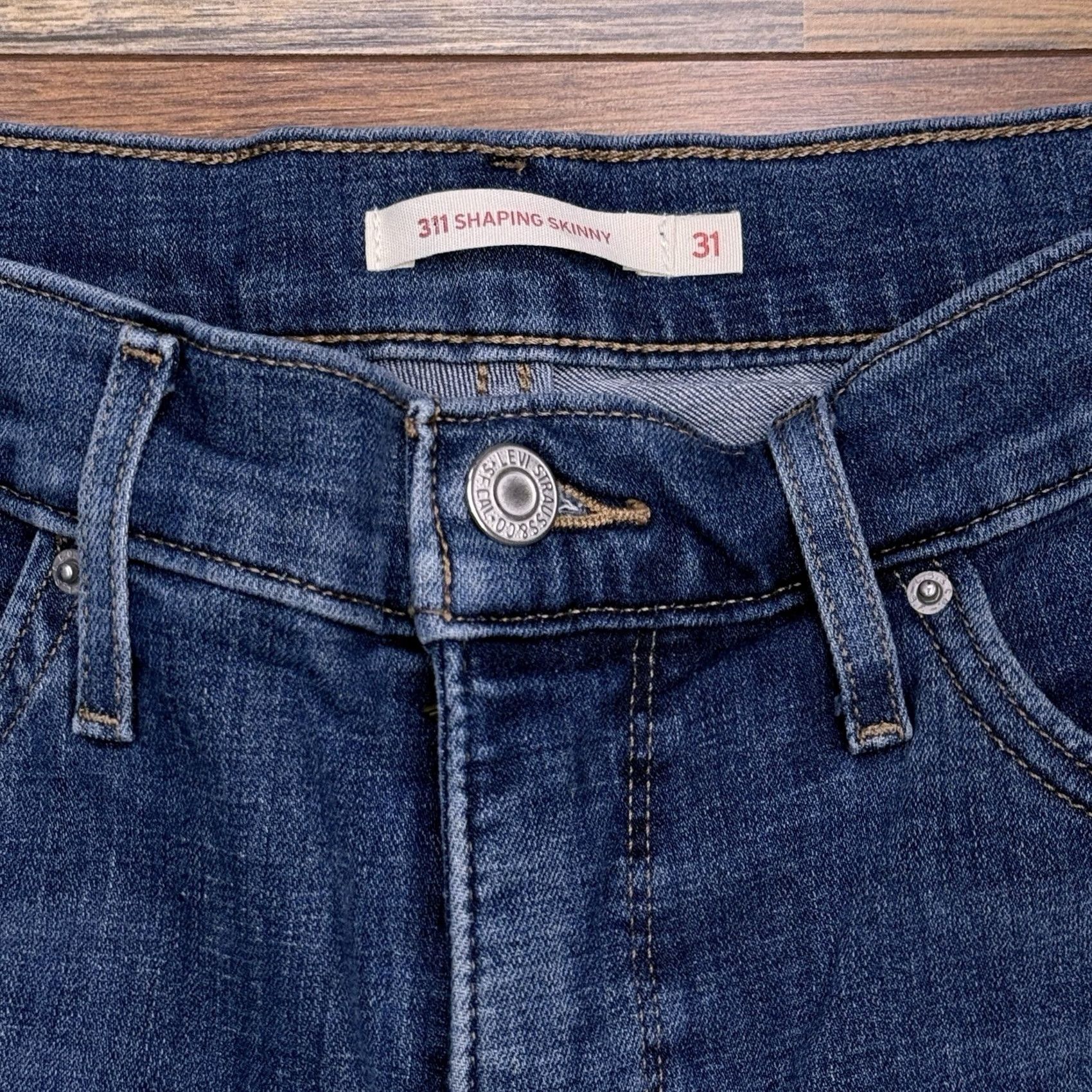Levi's Levi's 311 Shaping Skinny Jeans Womens 31 Mid Rise Slim Denim Blue 5-Pocket Size 24" / US 00 / IT 34 - 4 Thumbnail