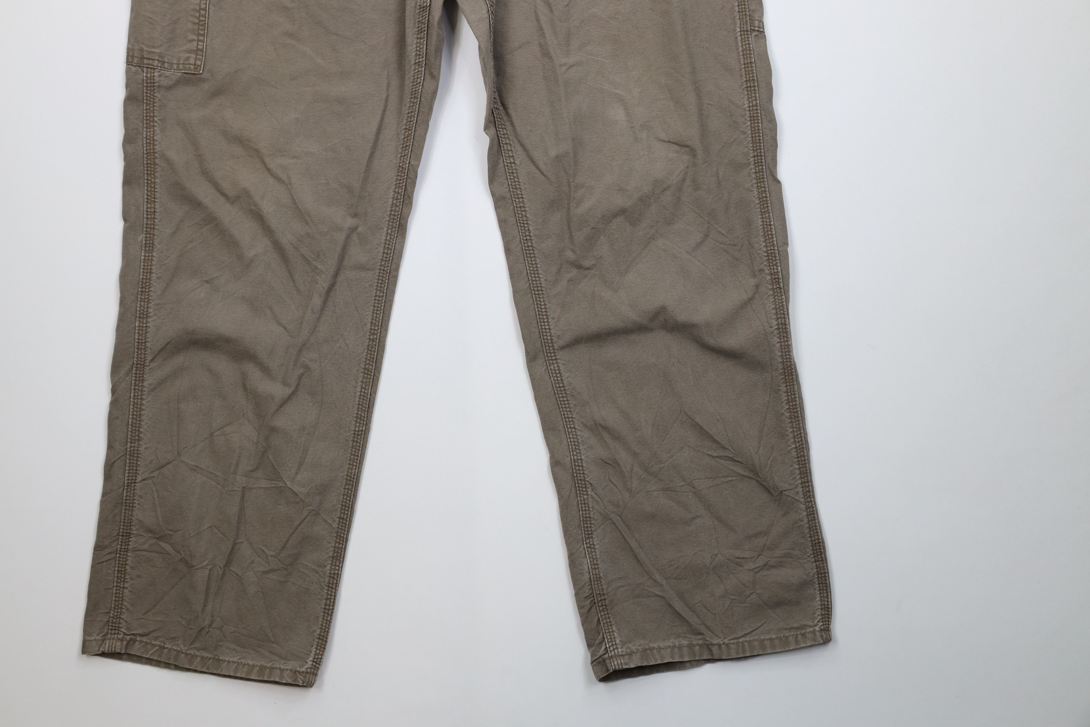 Carhartt Vintage Carhartt Wide Leg Dungaree Pants Light Brown Cotton Size US 36 / EU 52 - 4 Thumbnail