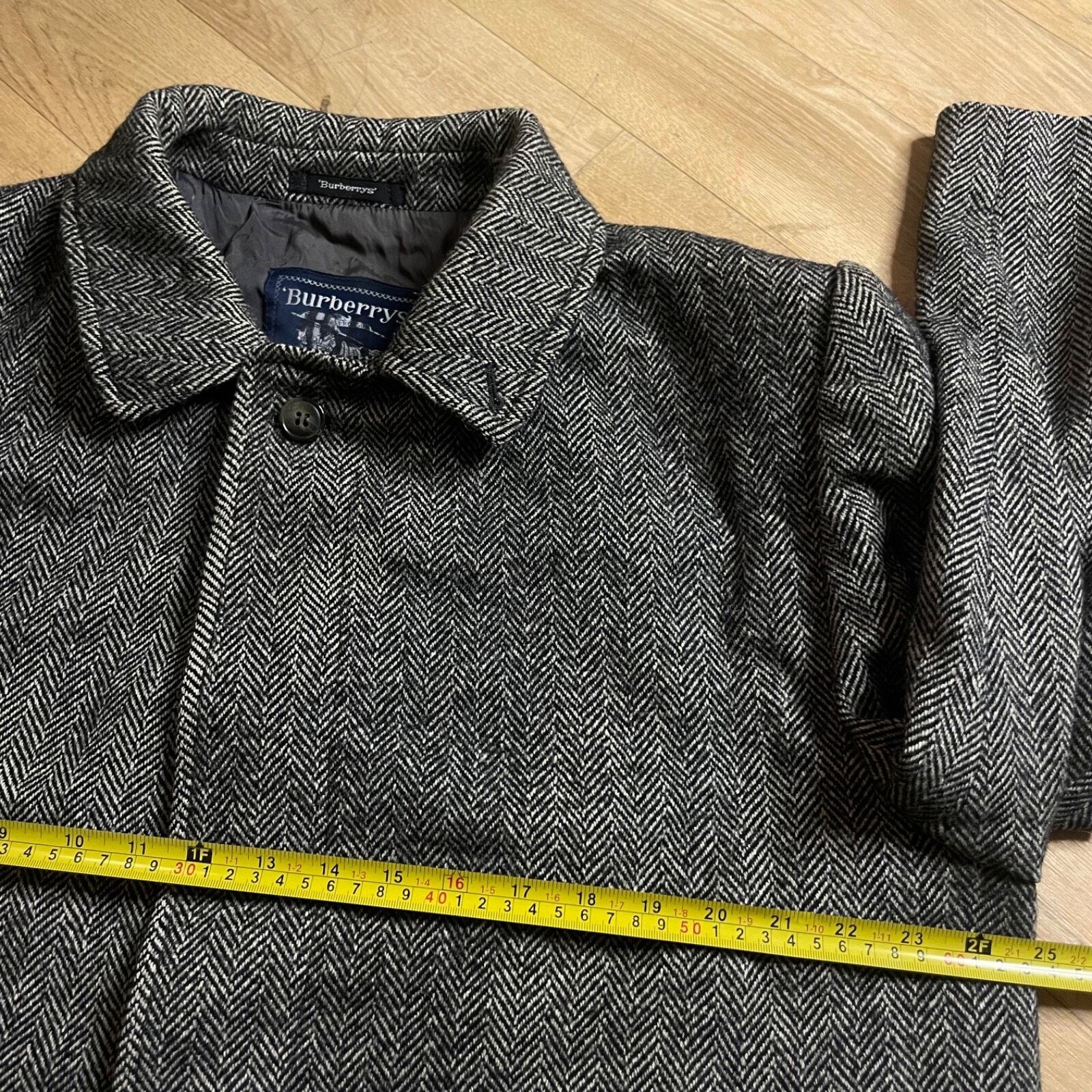 Burberry VINTAGE burberry trench coat tweed ALPACA WOOL overcoat mens Size US M / EU 48-50 / 2 - 18 Thumbnail