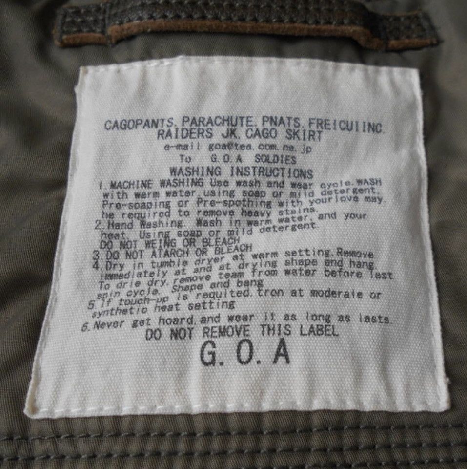 Japanese Brand G.O.A. zain flight jacket size S Size US S / EU 44-46 / 1 - 3 Thumbnail