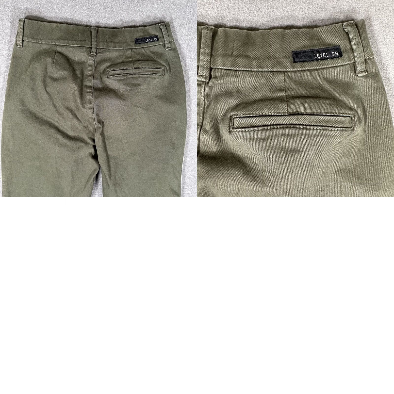 Anthropologie Anthropologie Level 99 Pants Women's 25 Olive Green Bootcut Stripe Hook and Eye Size 42" / US 20 - 10 Thumbnail