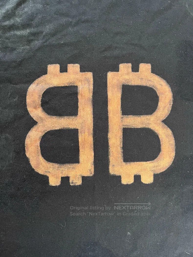 Balenciaga Balenciaga Bitcoin Distressed Denim Short Sleeve Size US M / EU 48-50 / 2 - 2 Thumbnail