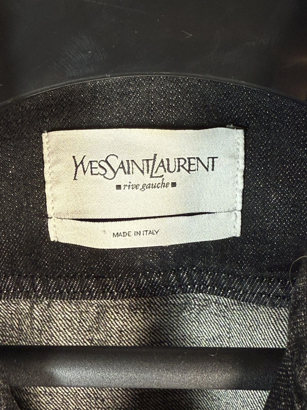 Yves Saint Laurent Tom Ford YSL Denim Jacket Black Italy Size US M / EU 48-50 / 2 - 6 Thumbnail