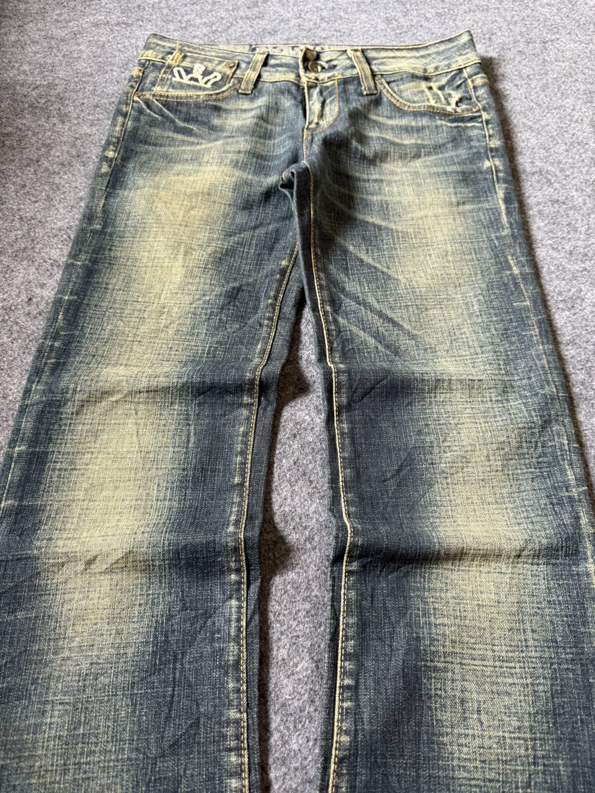 G-Star G Star Raw Para Espana Mud Wash Flare Low Rise Jeans Size US 27 - 3 Thumbnail