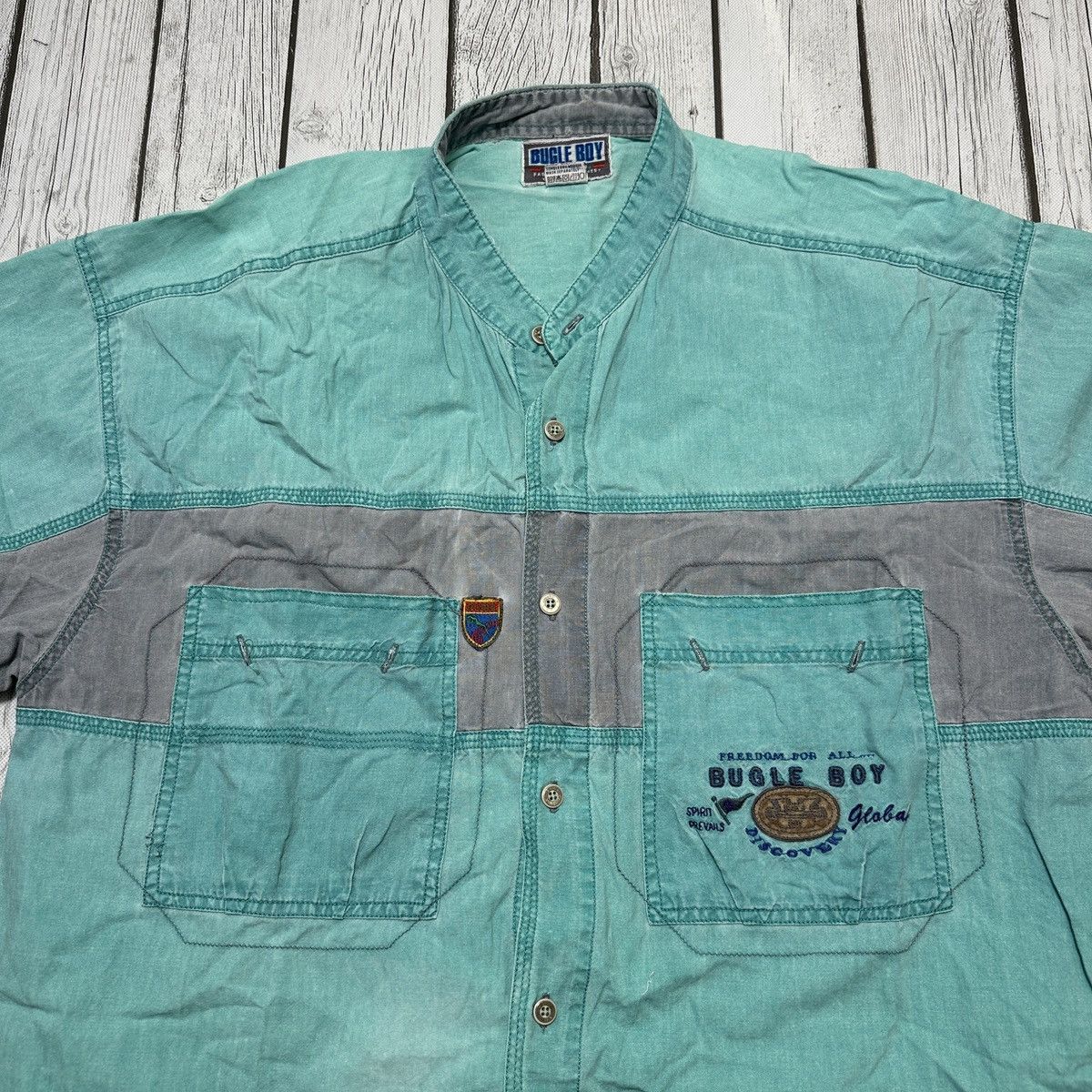 Bugle Boy × Vintage Vintage Bugle Boy shirt Size US L / EU 52-54 / 3 - 3 Thumbnail
