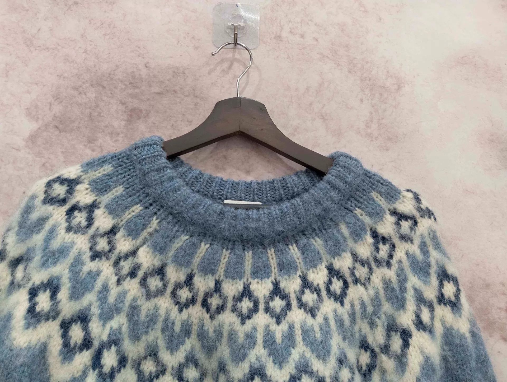 Celine Celine blue Fair Isle sweater XS Size XS / US 0-2 / IT 36-38 - 6 Thumbnail
