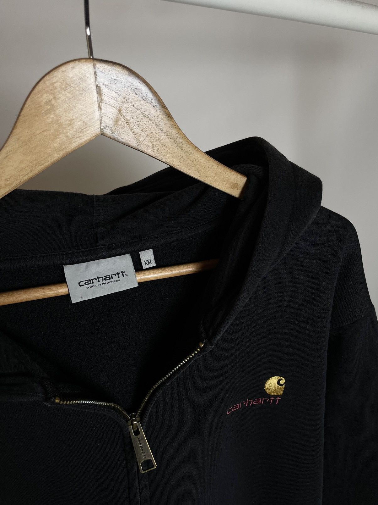 Carhartt Carhartt WIP 🌆 black faded hooded work squad hoodie jacket Size US XXL / EU 58 / 5 - 8 Thumbnail