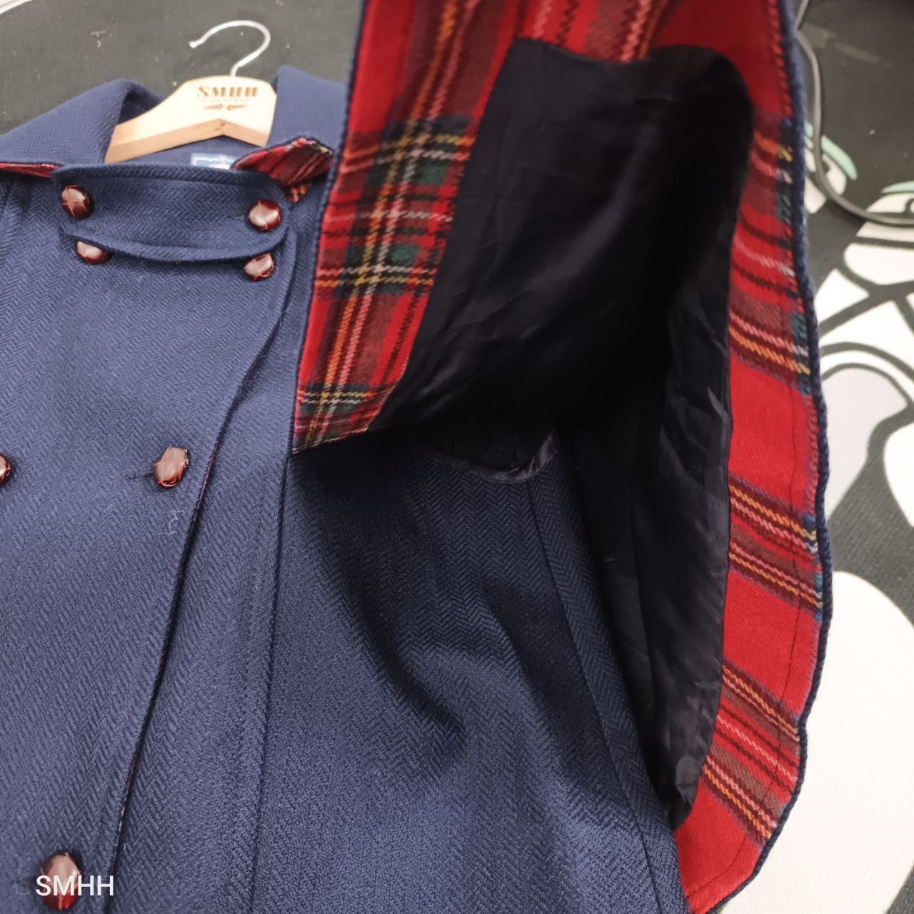 Vilagallo [Rare] Vilagallo Wool Cape – 214 MARINO – 38(One-Size) New Size S / US 4 / IT 40 - 12 Thumbnail