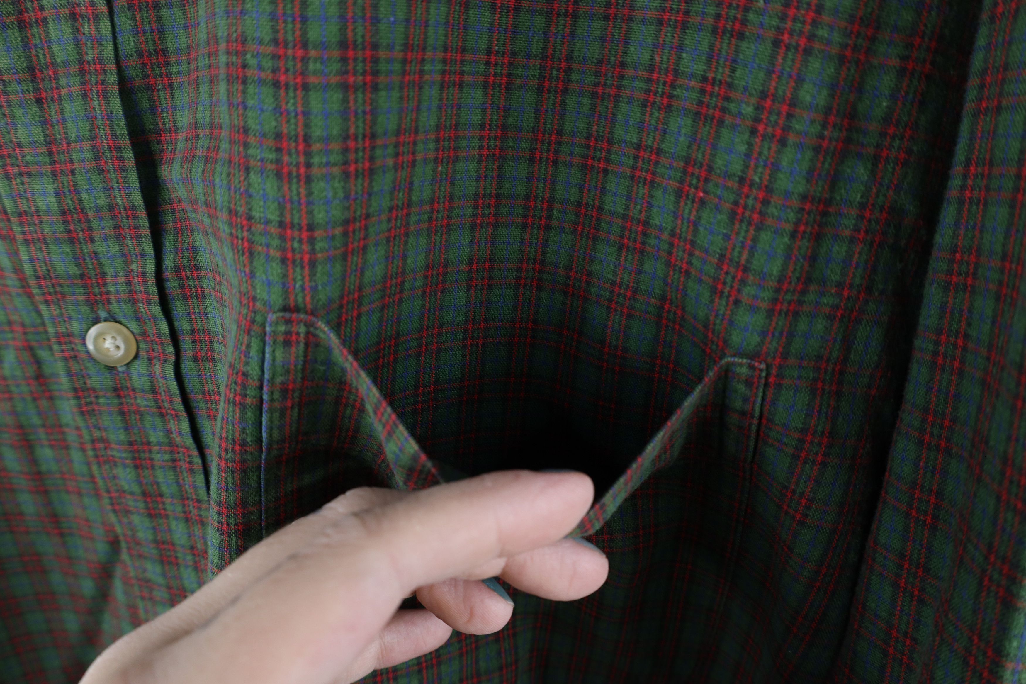 J.Crew × Vintage Vintage 90s J Crew Out Collared Button Down Shirt Plaid Size US XXL / EU 58 / 5 - 5 Thumbnail
