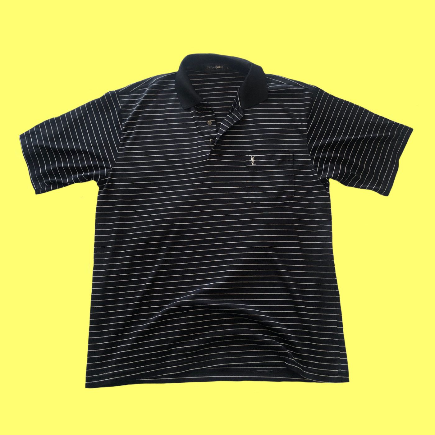 Yves Saint Laurent Yves Saint Lauren Pour Homme Silk Polo Size US L / EU 52-54 / 3 - 1 Thumbnail