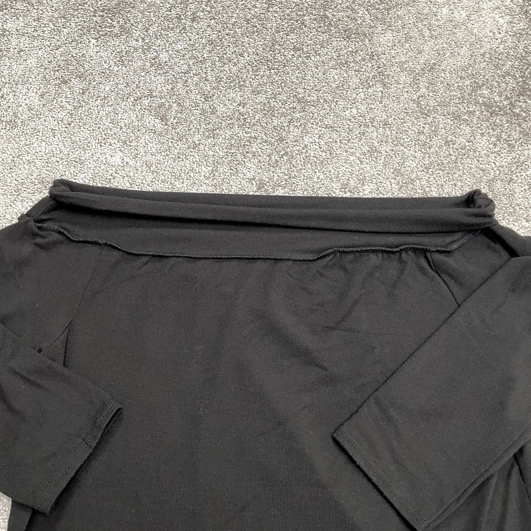 Boohoo Boohoo Off Shoulder Sweater Womens 18 Black Long Sleeve Midweight Stretch Casual Knit Pullover Boat Neck Crewneck Size XXL / US 16-18 / IT 52-54 - 3 Thumbnail