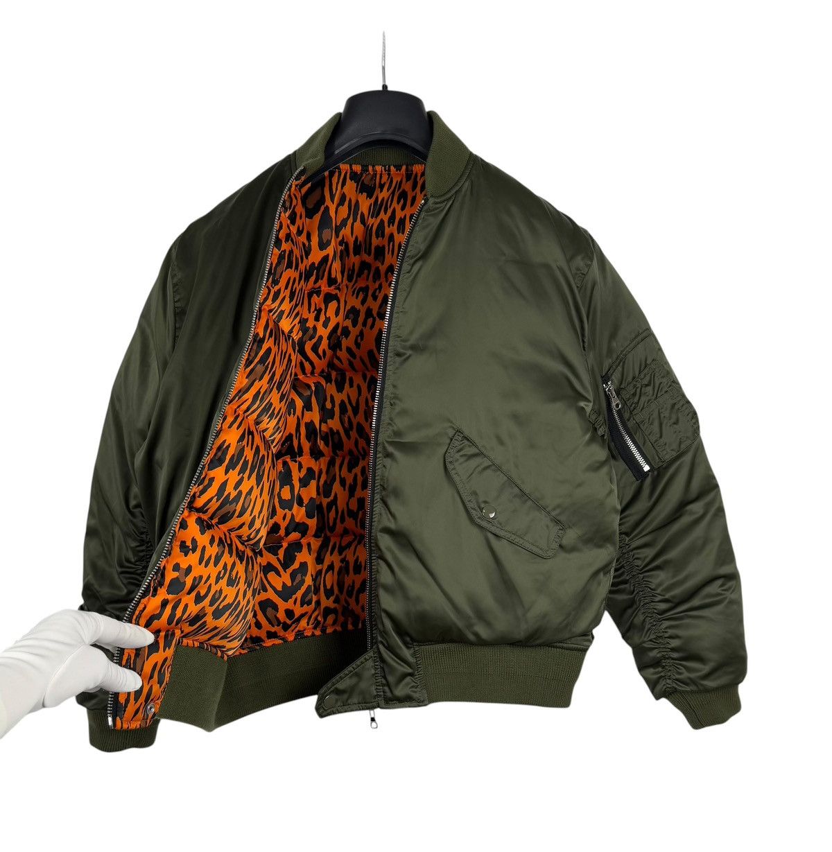 Sandro Sandro Tiger Print Reversible Down Bomber Jacket size 2 Size M / US 6-8 / IT 42-44 - 17 Thumbnail