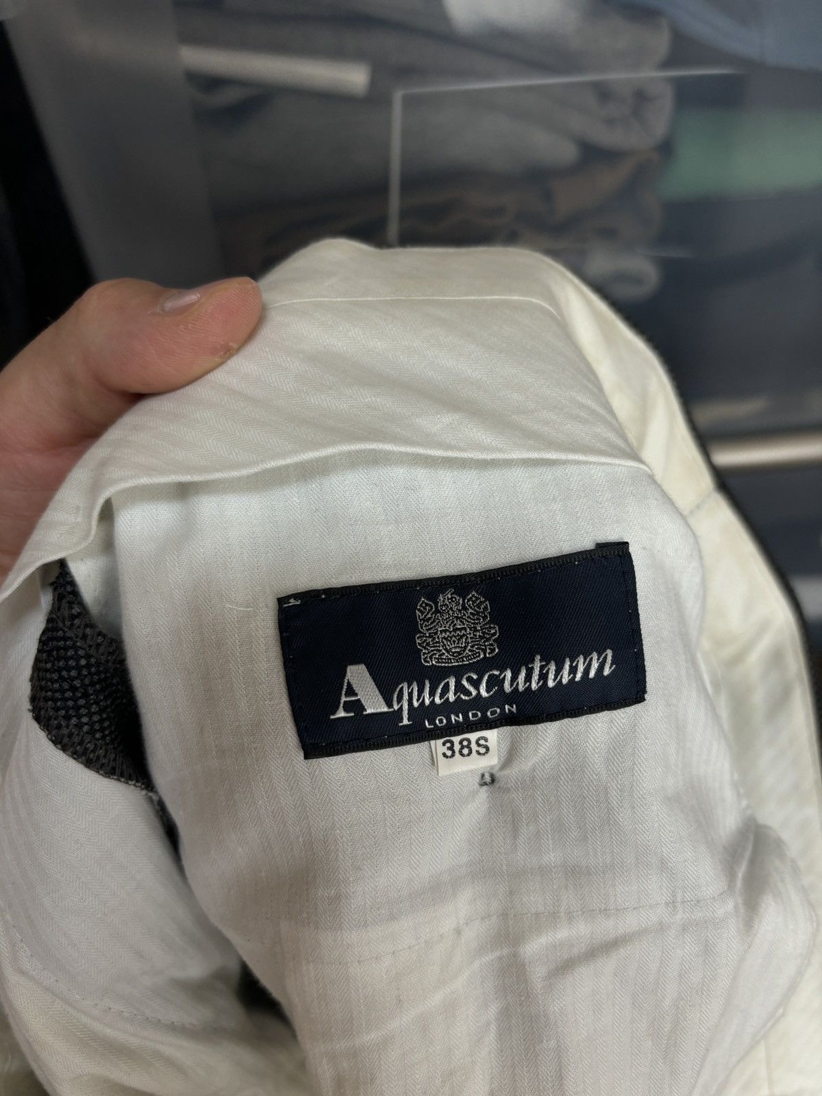 Aquascutum × Designer Aquascutum London Wool Suit Set Blazer + Pants Size 38S - 15 Thumbnail