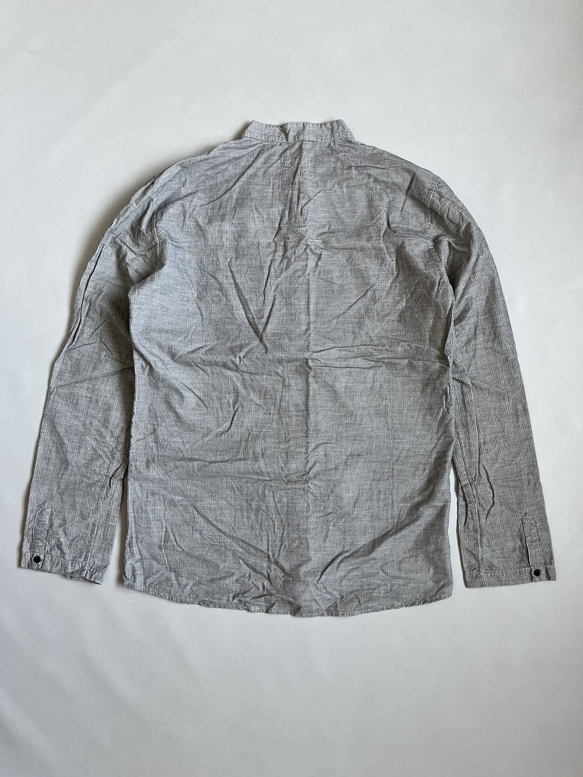Dries Van Noten Hannes Roether Men Grey Corduroy Avant Garde Button Up Shirt Size US L / EU 52-54 / 3 - 8 Thumbnail