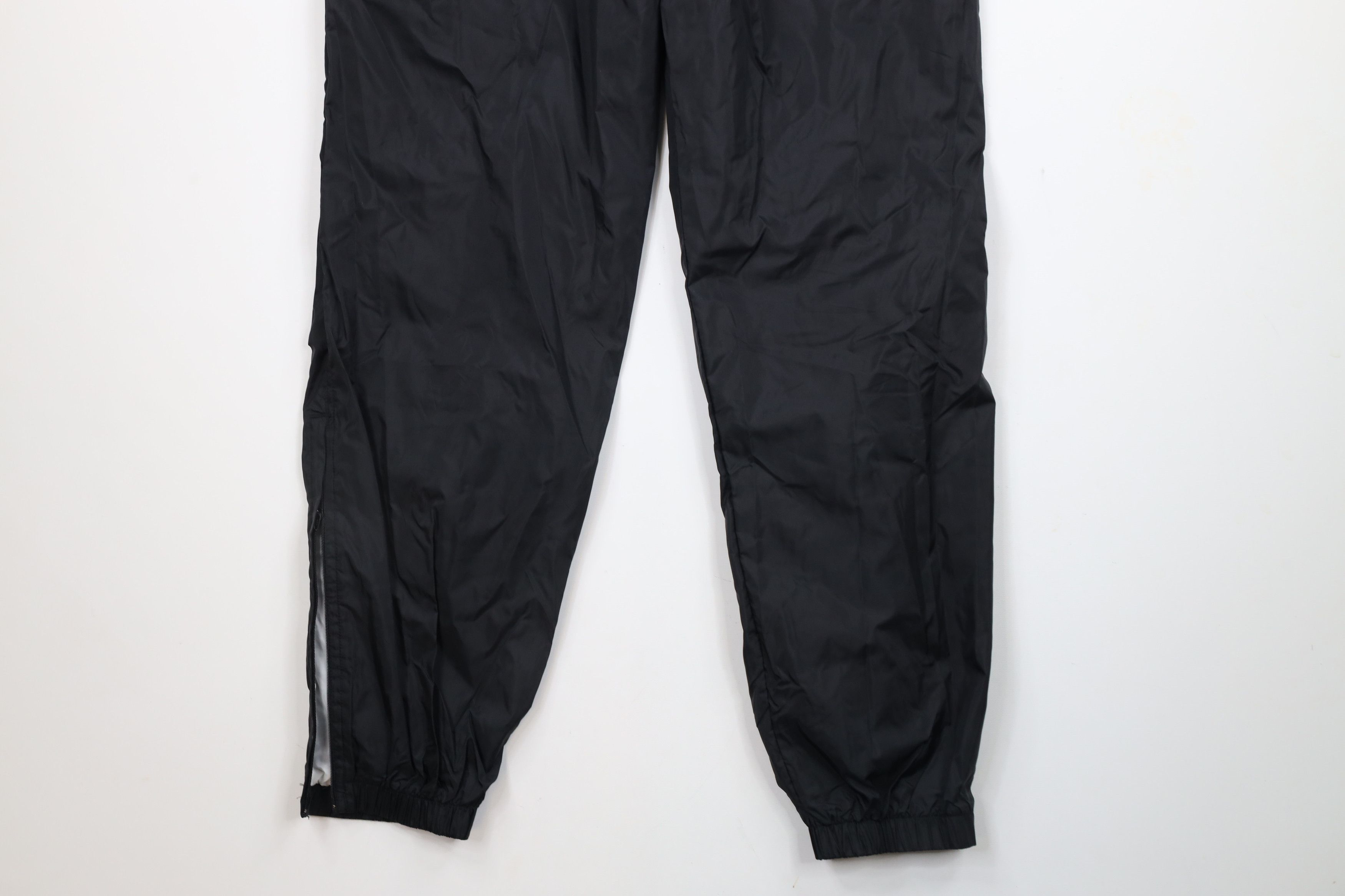 Adidas × Vintage Vintage 90s Adidas Spell Out Lined Nylon Joggers Pants Black Size US 34 / EU 50 - 12 Thumbnail