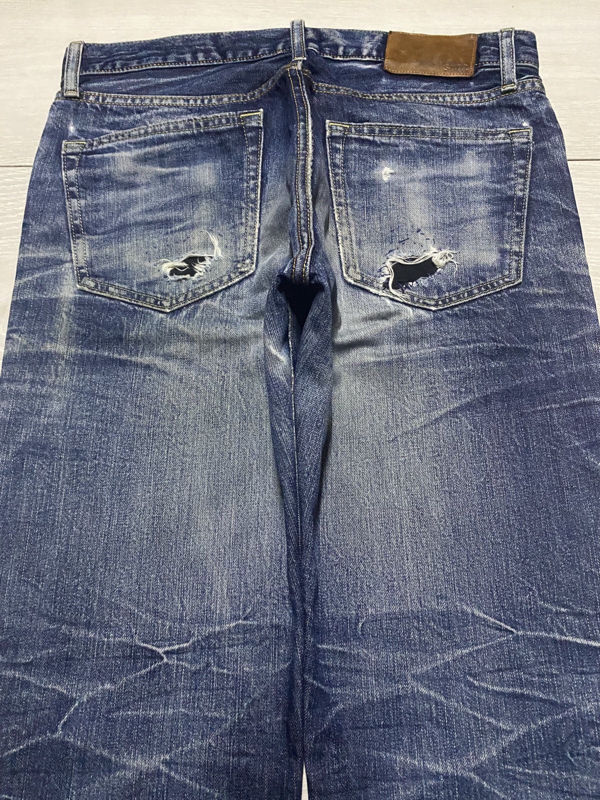Undercover × Uniqlo Vintage Uniqlo S002 Mud Wash Whisker Distressed Loose Jeans Size US 32 / EU 48 - 4 Thumbnail