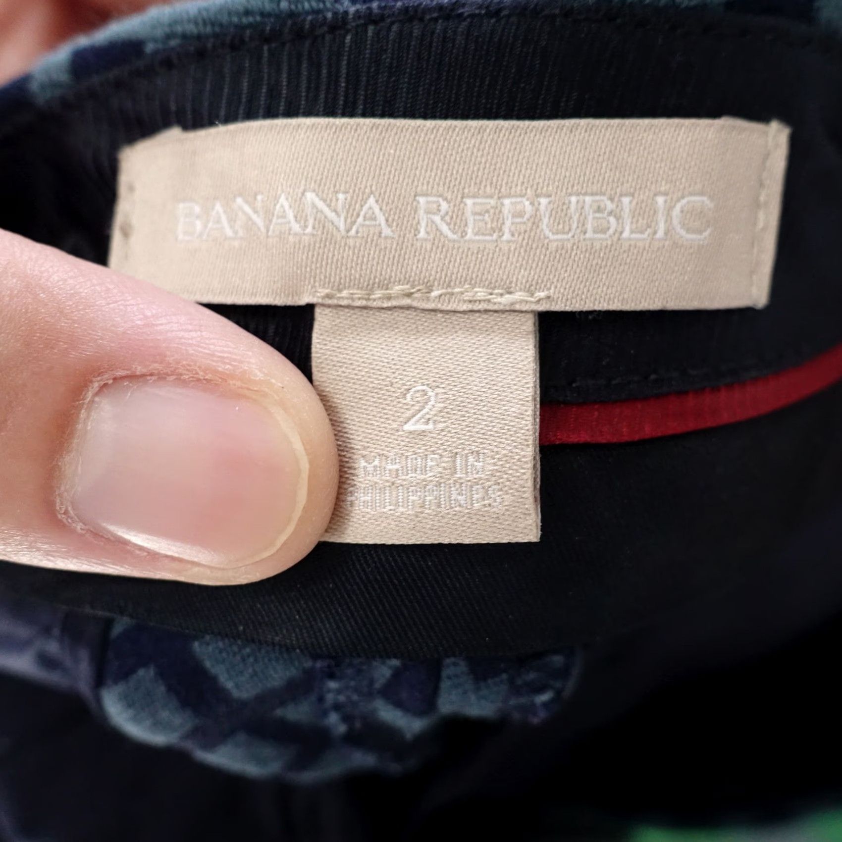 Banana Republic BANANA REPUBLIC PANTS WOMENS SIZE 2 BLUE TEAL CHECK RAYON COTTON BLEND CHINO INSEAM 29 VINTAGE No Size 26" / US 2 / IT 38 - 7 Thumbnail