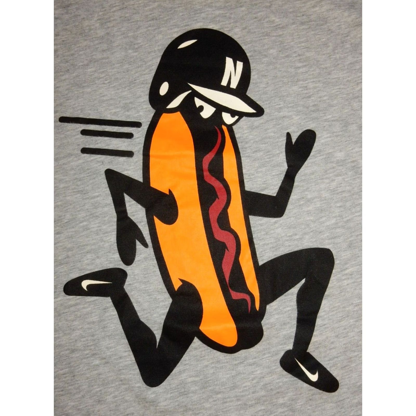 Nike Nike Men's T Shirt S Gray Graphic Print Short Sleeve Baseball Hot Dog 90s Mens Size US S / EU 44-46 / 1 - 2 Thumbnail