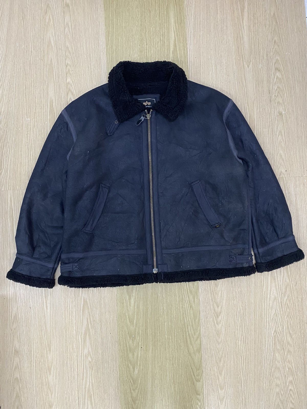 Alpha Industries Alpha industries leather shearling oversized jacket Size US XXL / EU 58 / 5 - 1 Thumbnail