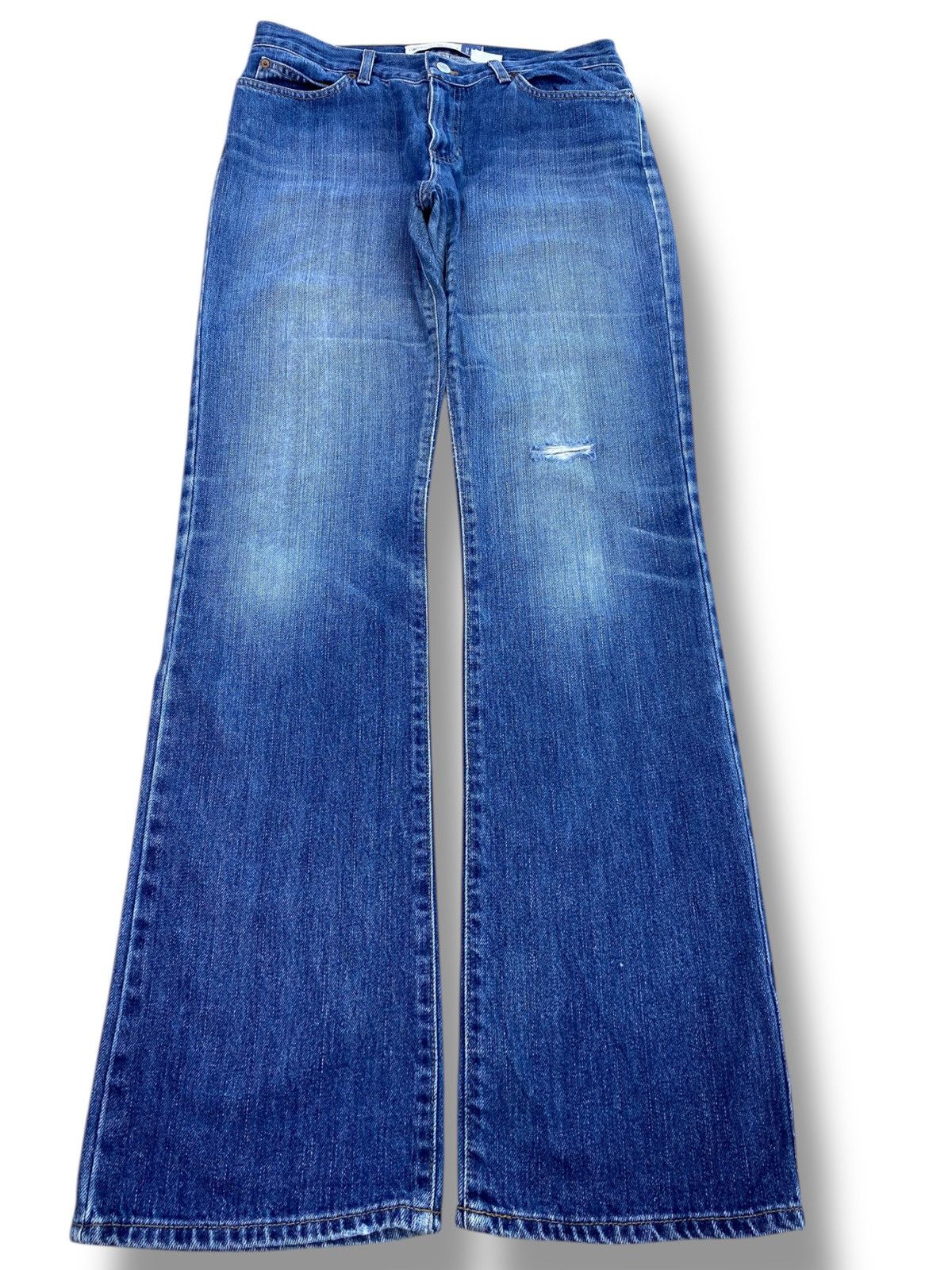 Gap GAP Faded Blue Wash Whiskered Style Boot Cut Jeans Size US 32 / EU 48 - 1 Thumbnail