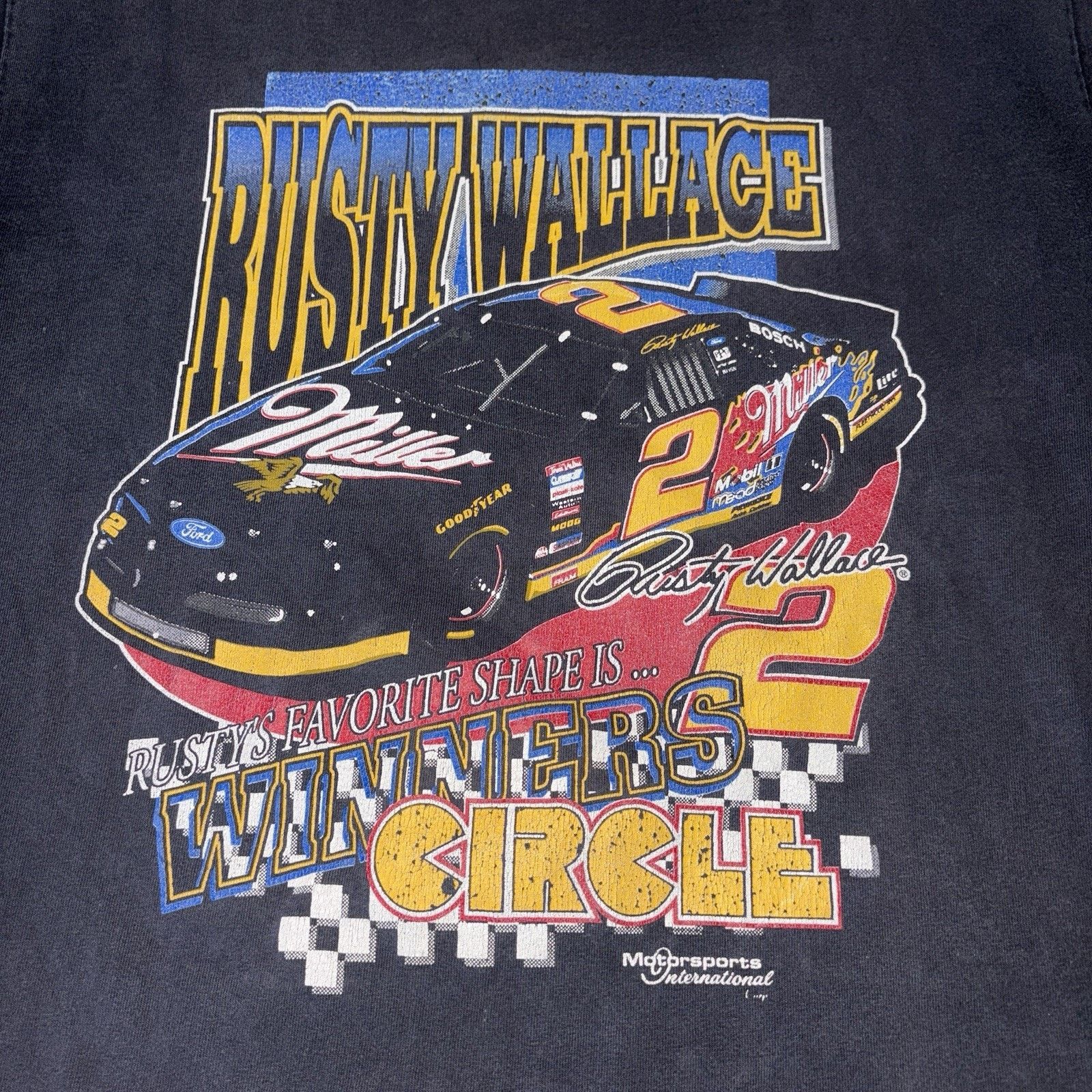 Rusty Vintage 90s Rusty Wallace Nascar Shirt XL Track Attack Size US XL / EU 56 / 4 - 2 Thumbnail