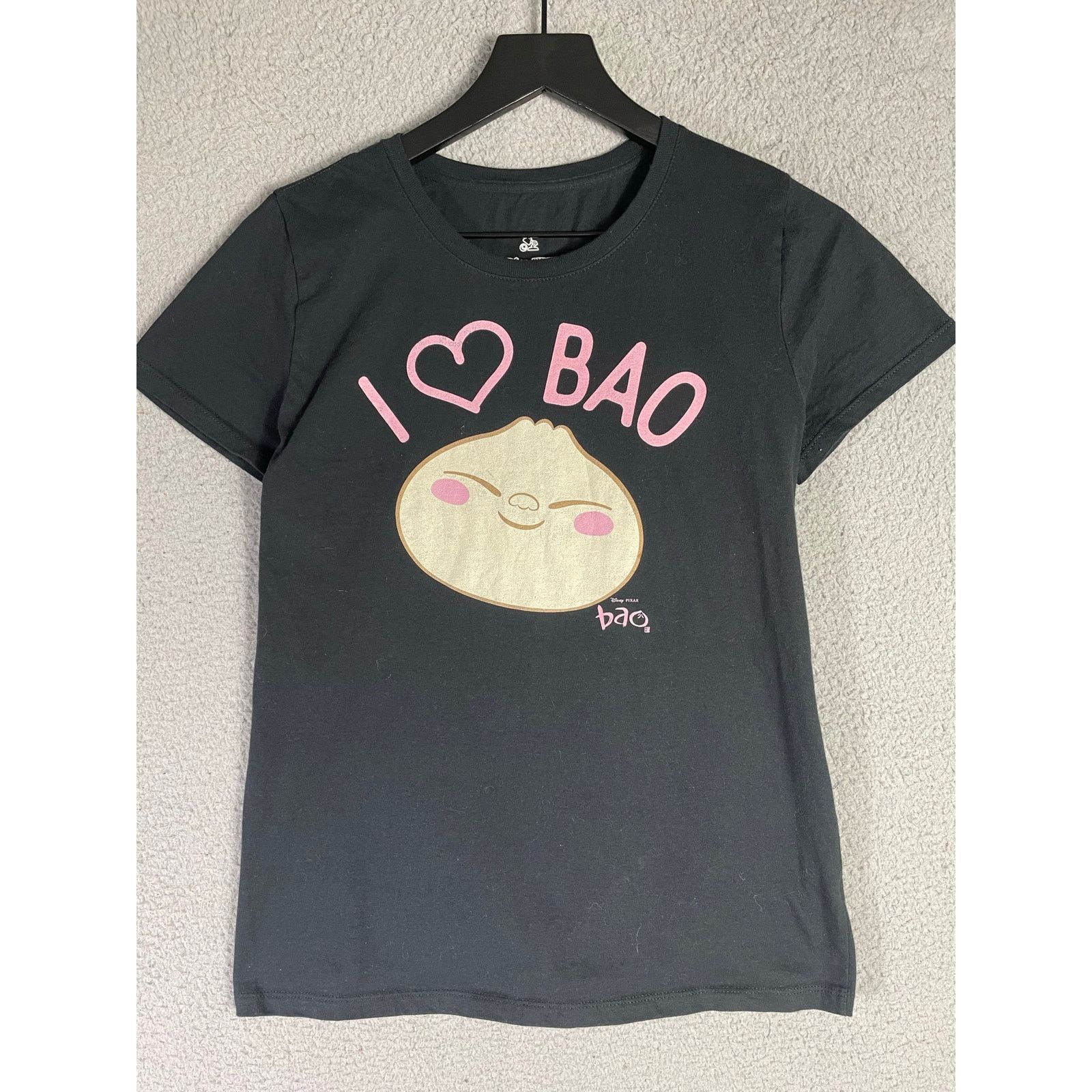 Disney Disney Pixar Bao I Love Bao Black Graphic T-Shirt Small Size S / US 4 / IT 40 - 6 Thumbnail
