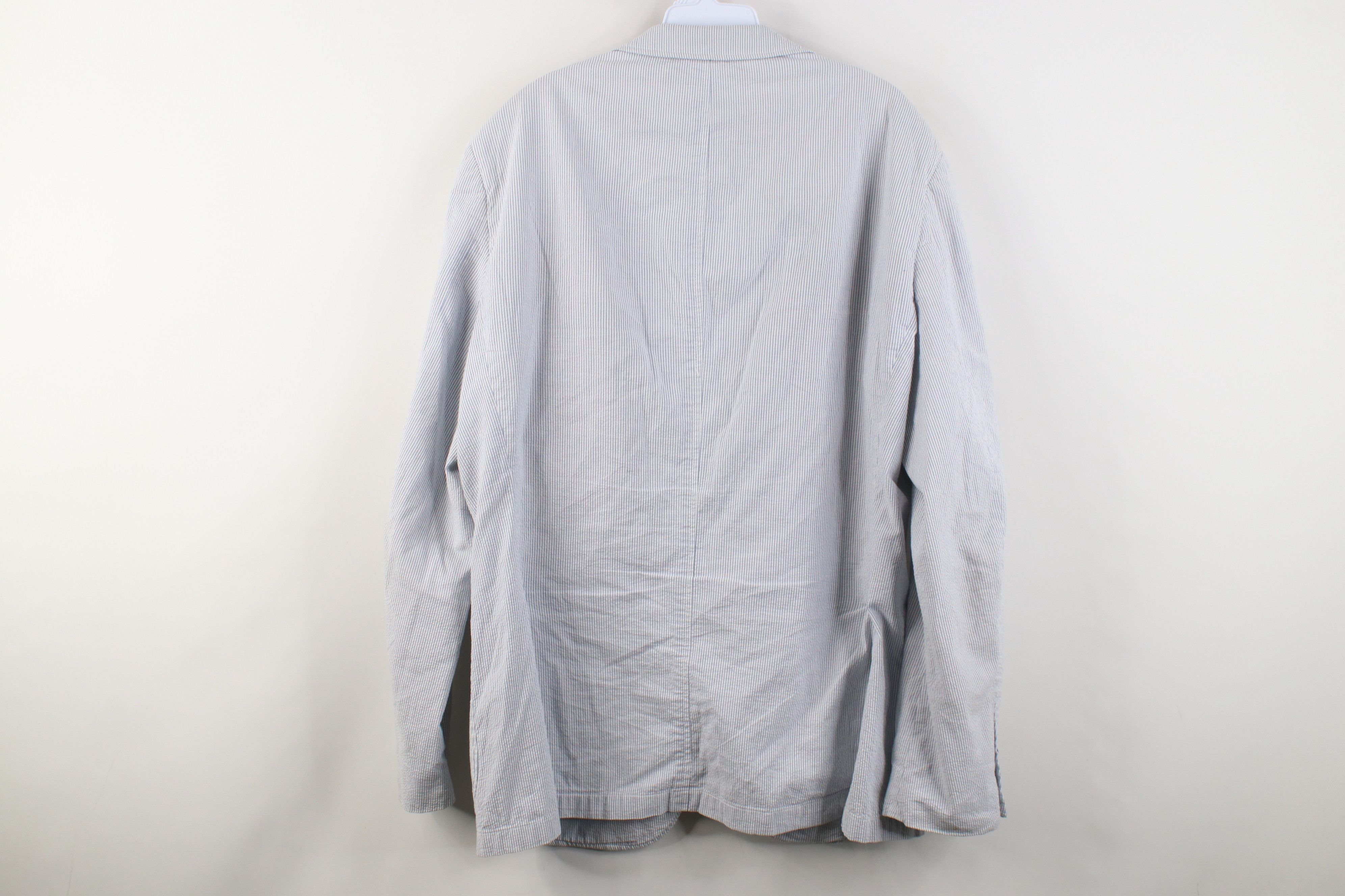 Vintage The Savile Row Seersucker 2 Button Suit Coat Blazer Jacket Size US XXL / EU 58 / 5 - 15 Thumbnail