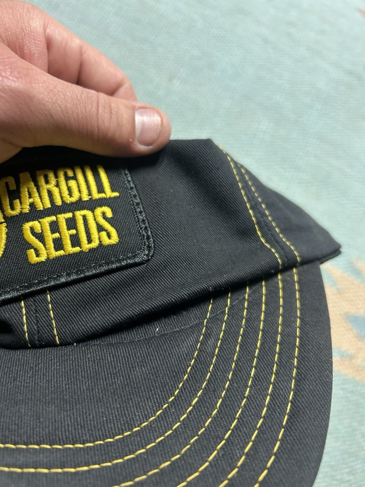 Vintage Vtg 80s snapback hat Cargill seeds farm patch feed USA READ Size ONE SIZE - 4 Thumbnail
