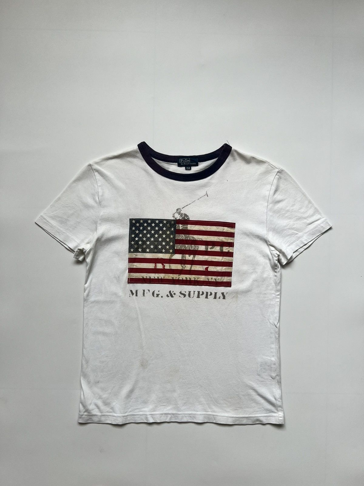 Polo Ralph Lauren × Vintage Polo Ralph Lauren Usa Flag Vintage Tshirt Size US S / EU 44-46 / 1 - 1 Thumbnail