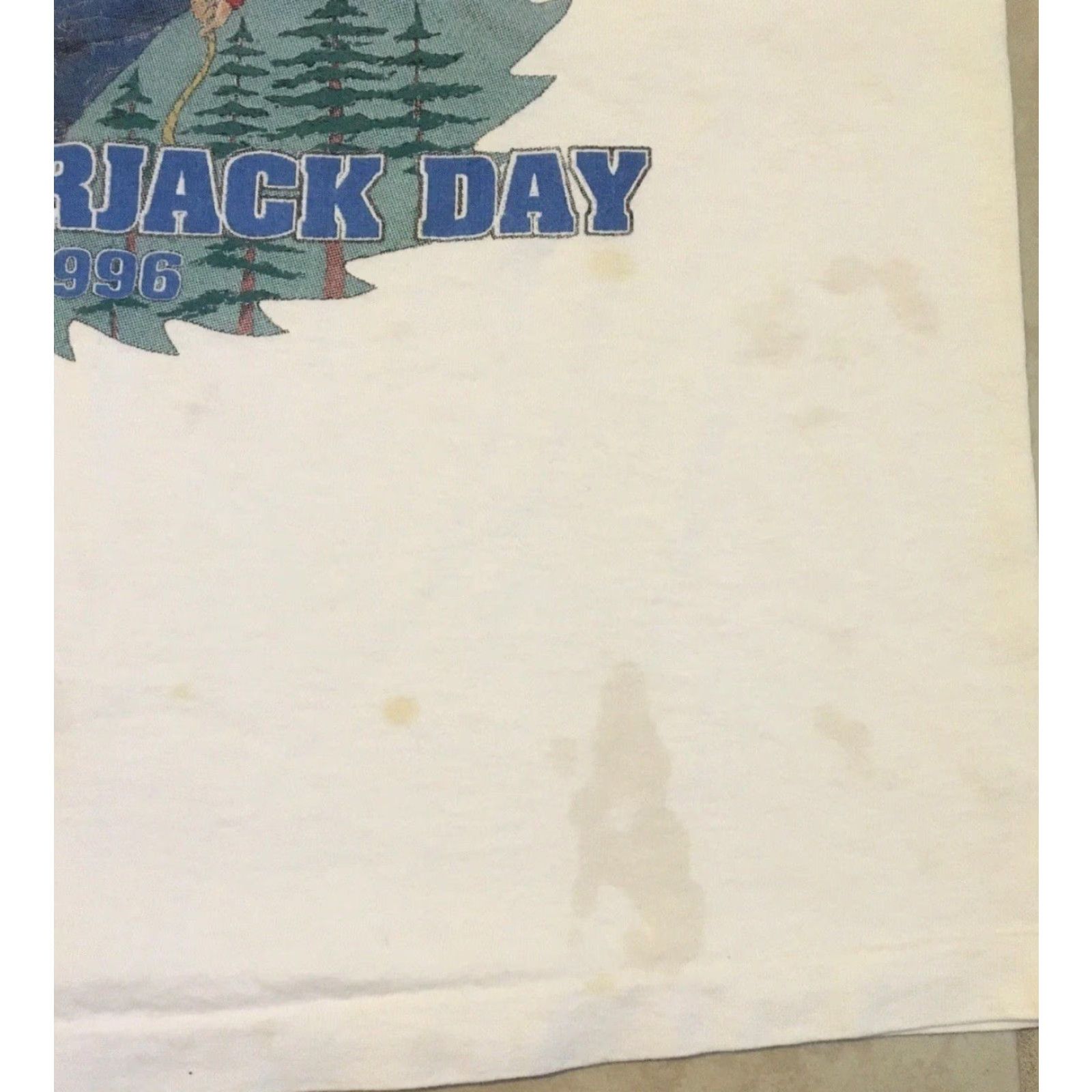 Lumberjack VINTAGE 90s Lumberjack Day Faded Distress Tank Top XS White Harley Davidson Graphic Tee Punk Grunge Biker 80s 70s USA Mens XS Tank Top Size US XS / EU 42 / 0 - 6 Thumbnail