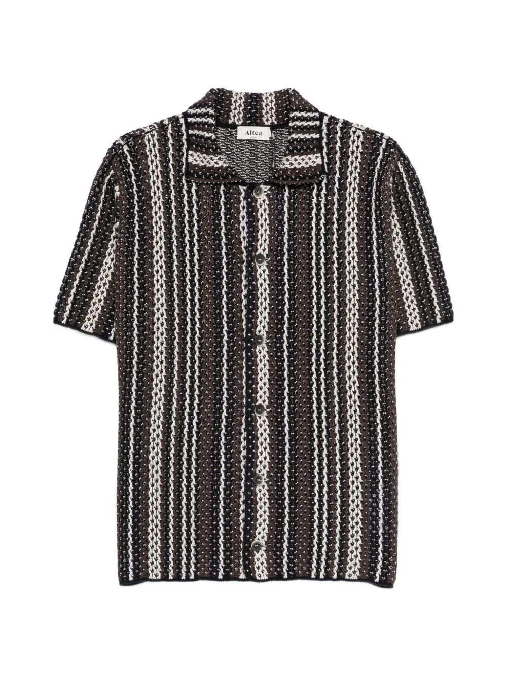 Altea Striped Short Sleeve Shirt Size US L / EU 52-54 / 3 - 1 Thumbnail