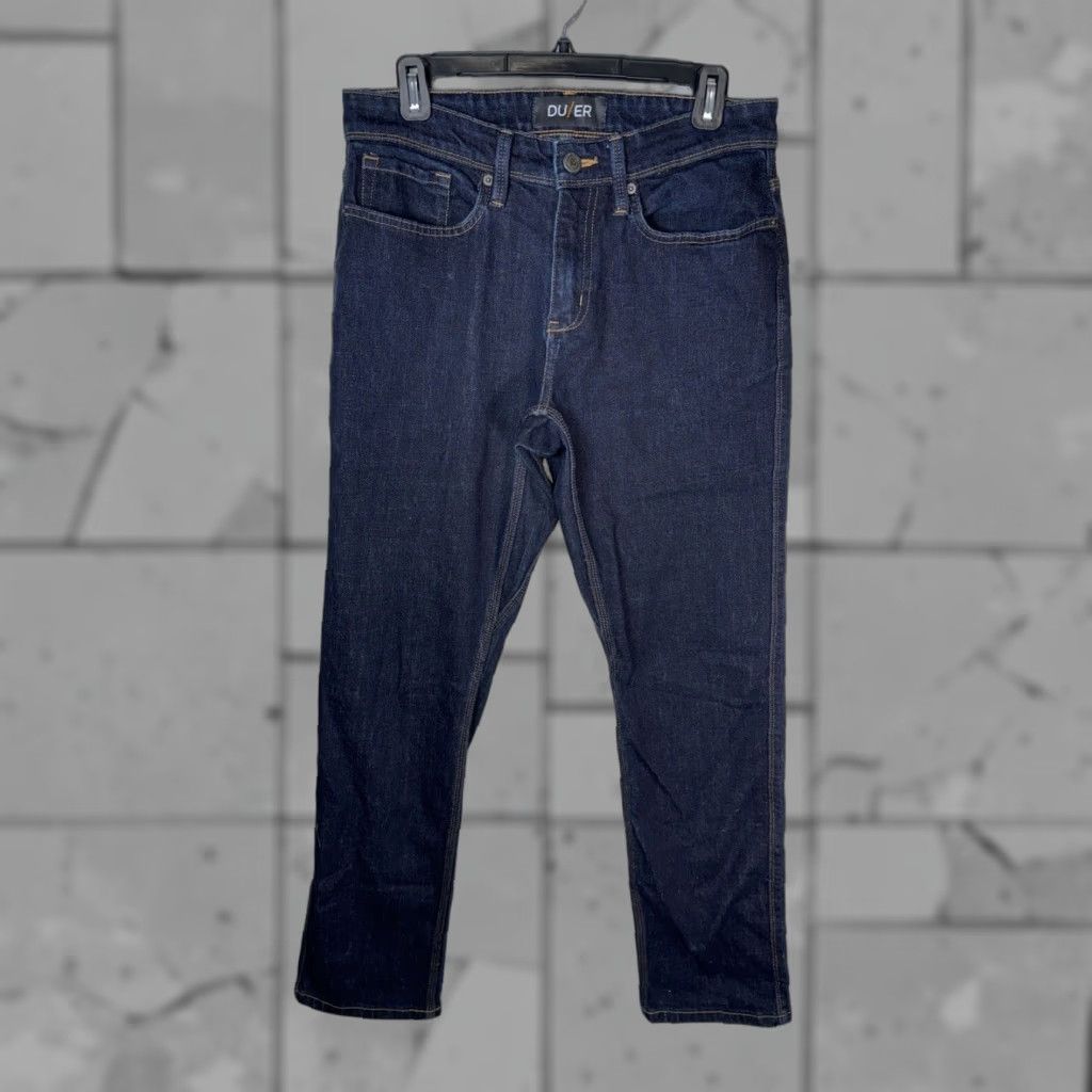 Vintage **DU/ER Jeans Mens Blue Solid Stretch Straight Leg 30 X 32** User: **DU/ER Jeans Mens Blue Solid Stretch Straight Leg 30 X 32** Size US 30 / EU 46 - 1 Thumbnail