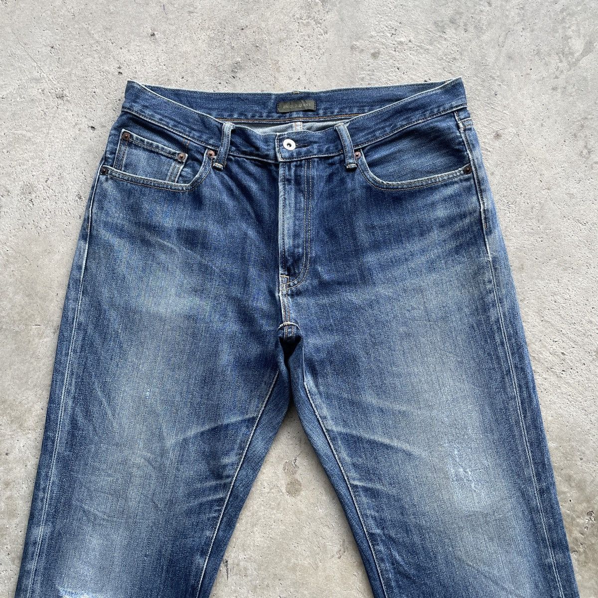 Japanese Brand Vintage Japanese Brand Jeans Faded Denim Pants W35x27 Size US 35 - 3 Thumbnail