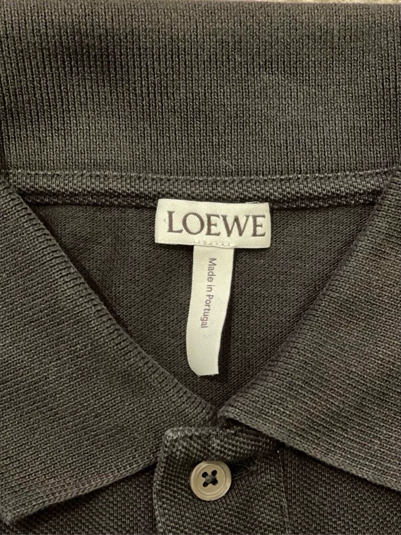 Loewe LOEWE Black small logo embroidered Polo shirt Size M / US 6-8 / IT 42-44 - 4 Thumbnail