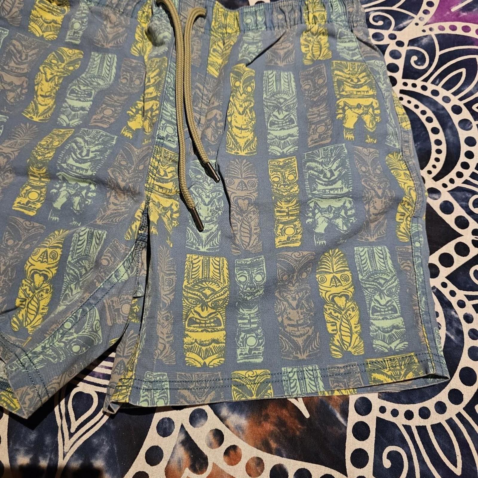 Designer Men's Yellow and Blue Swim trunks by Rowdy Gentleman Size US 32 / EU 48 - 3 Thumbnail