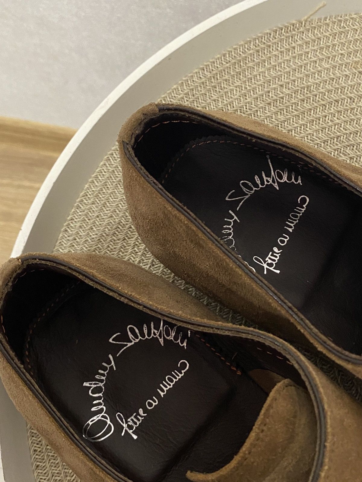 Santoni Santoni Taupe Suede Double Monk Strap Shoes Size: 7/41 Size US 8 / EU 41 - 3 Thumbnail