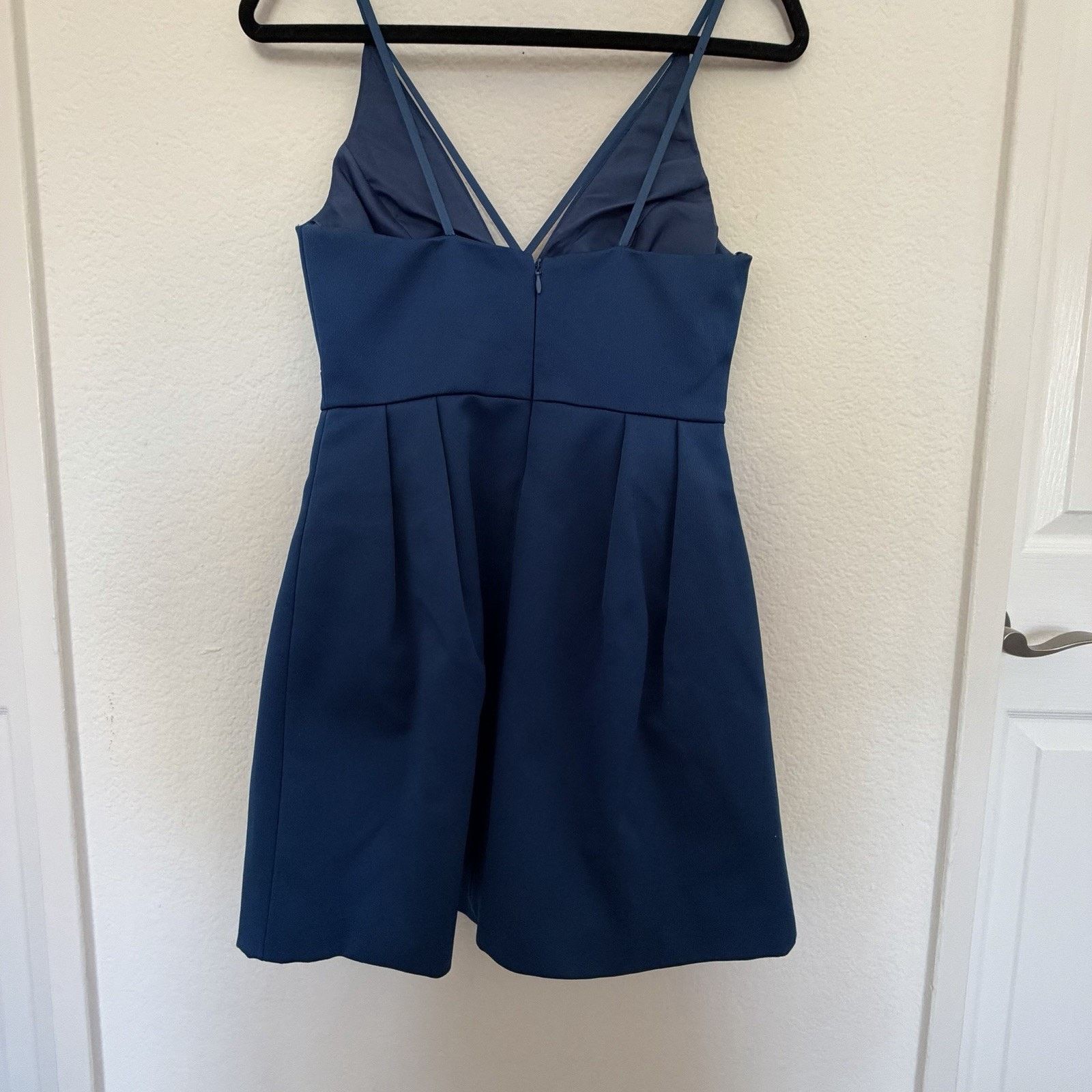 Topshop NWT Topshop Mini Dress Blue V-Neck Strappy Fit & Flare Sz 4 Size S / US 4 / IT 40 - 4 Thumbnail