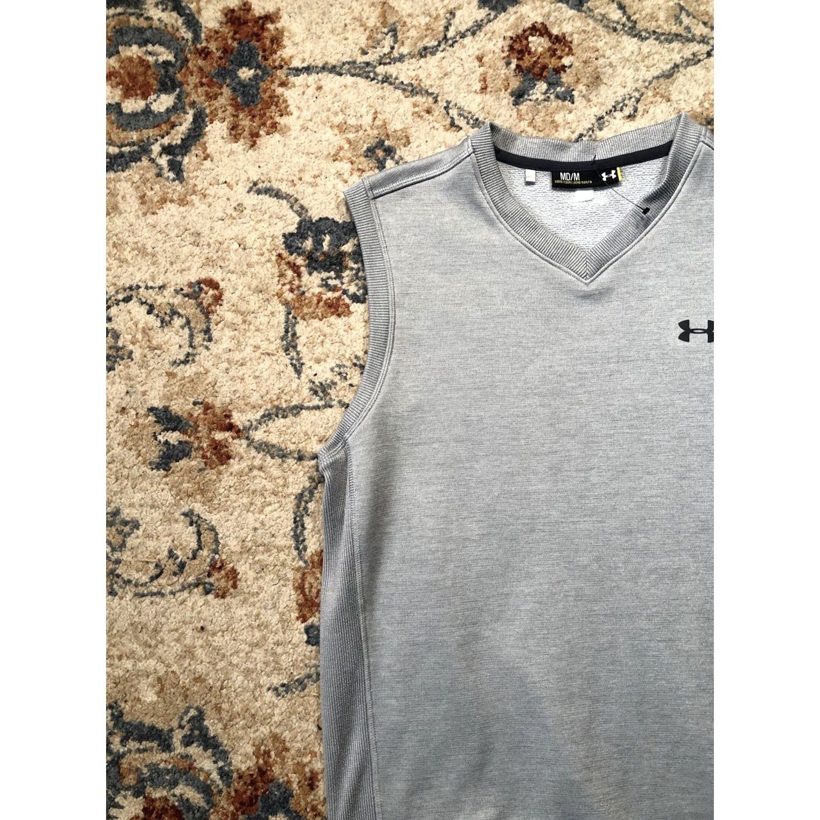 Under Armour Under Armour Sweater Vest Mens M Gray Storm Logo V-Neck Golf Casual Tops Size US M / EU 48-50 / 2 - 3 Thumbnail