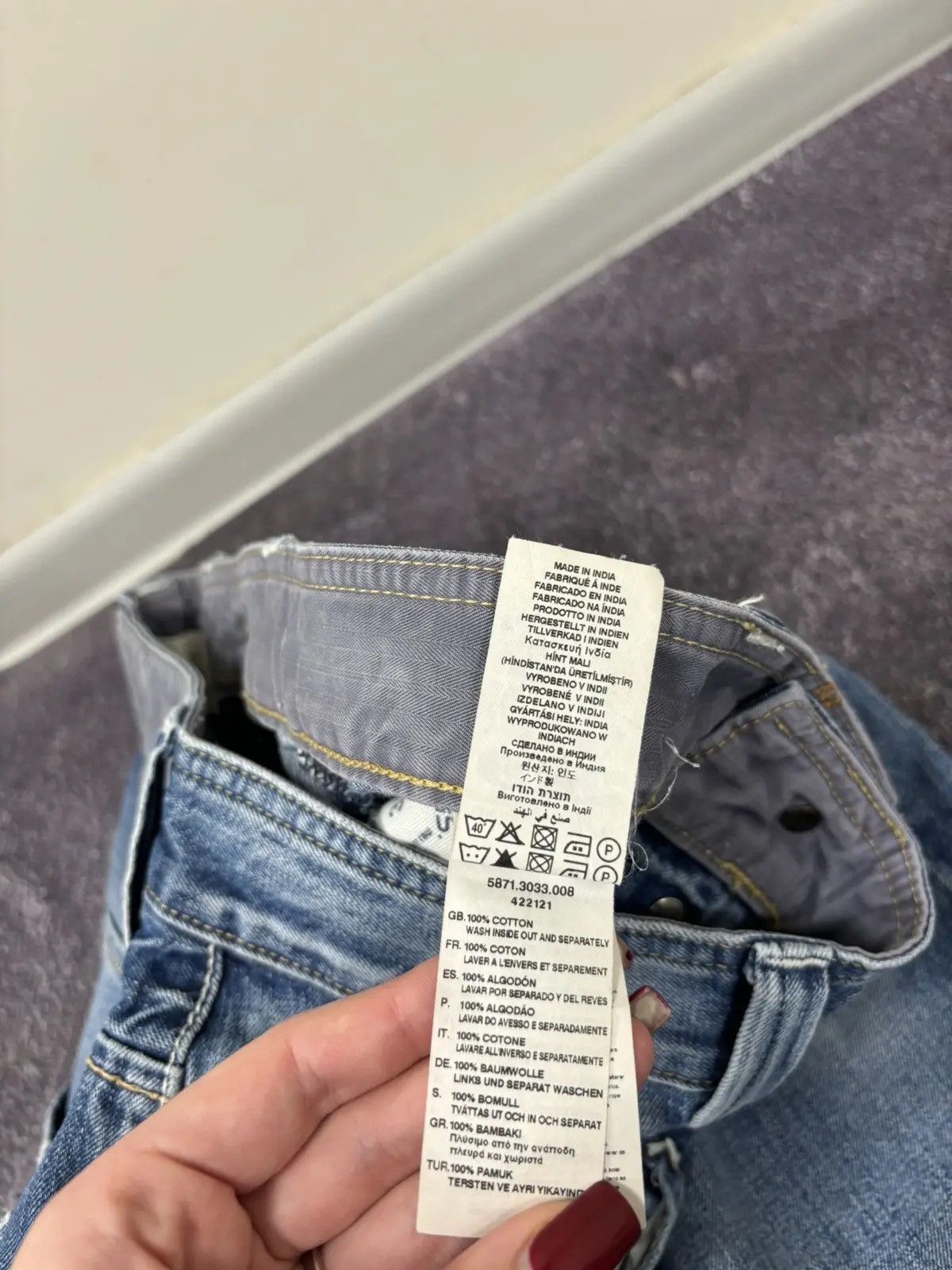 G-Star × Vintage Vintage G-Star Raw Y2K Faded Blue Avant Garde Denim Jeans Size US 32 / EU 48 - 13 Thumbnail