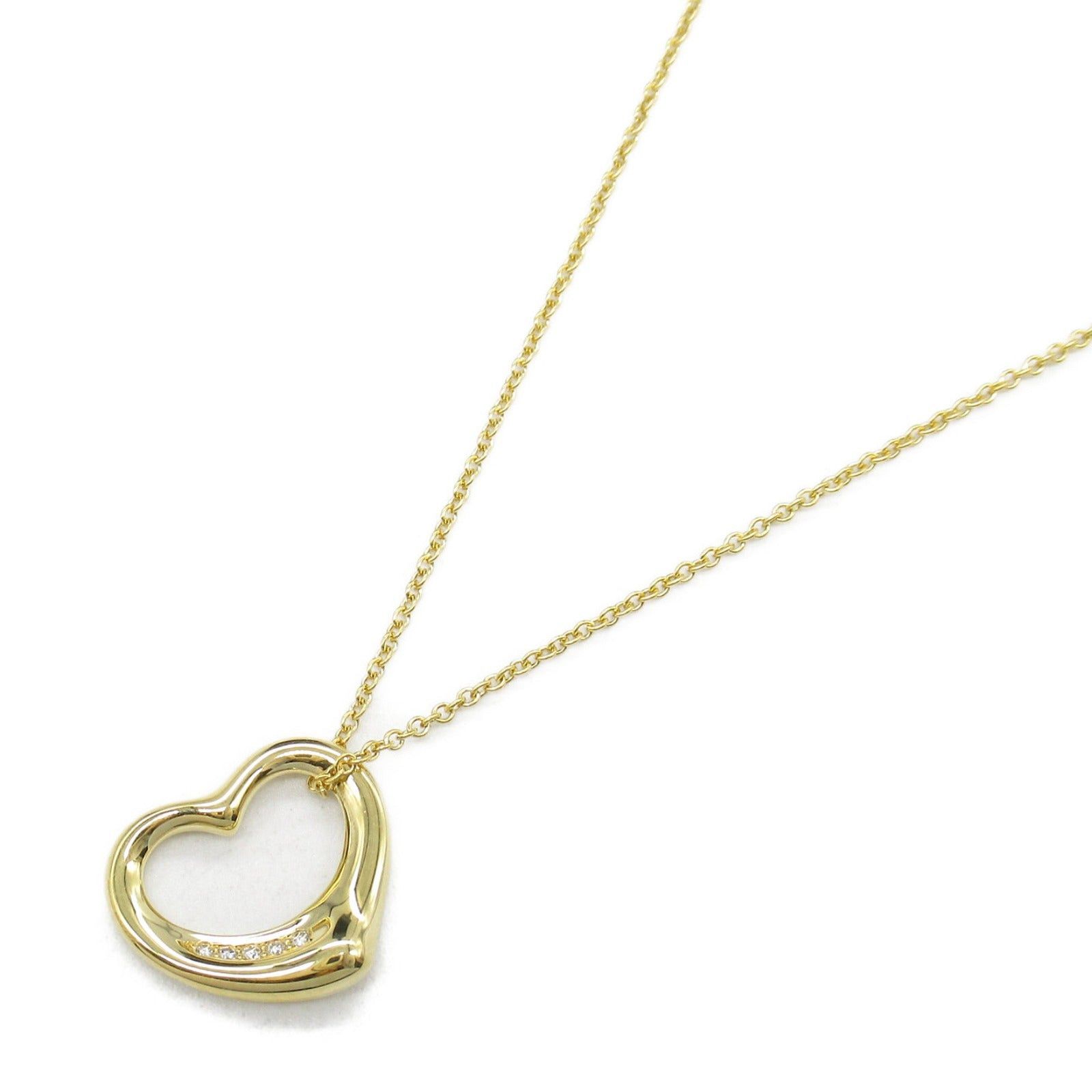 Tiffany & Co. Tiffany Co Diamond Open Heart Necklace K18 (Yellow Gold) Gold Size ONE SIZE - 1 Thumbnail