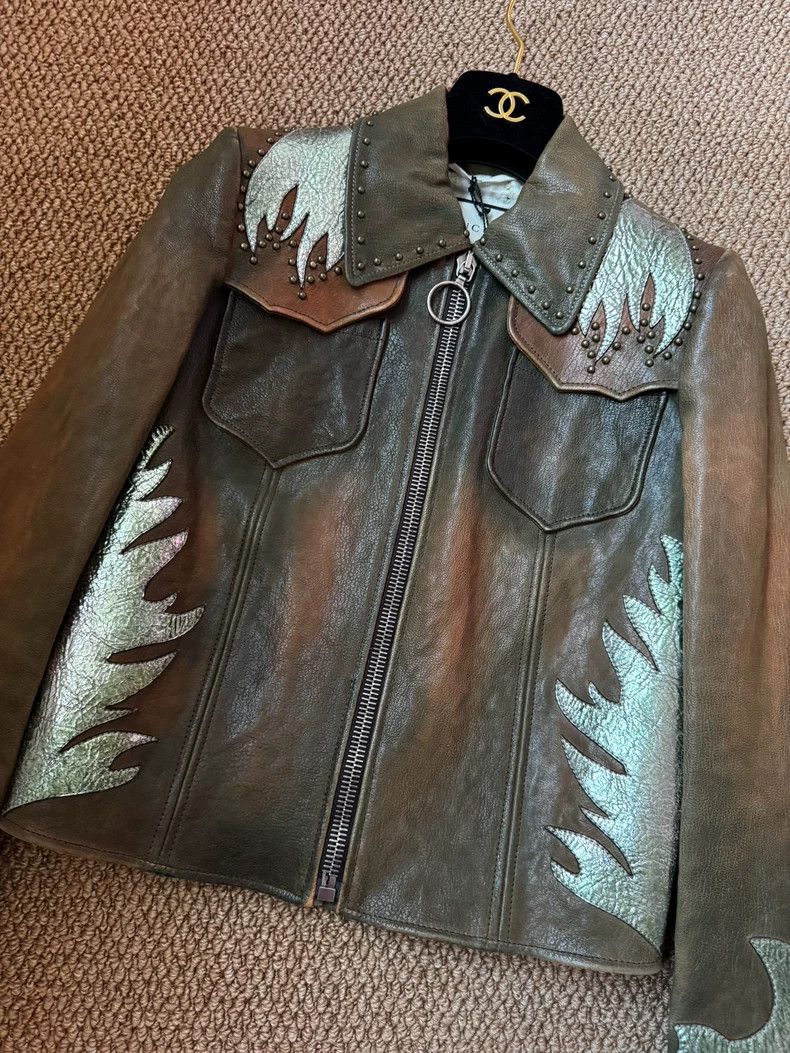 Gucci Gucci Stitched to make old leather jackets 2504-Nextarrow Size US XXS / EU 40 - 4 Thumbnail