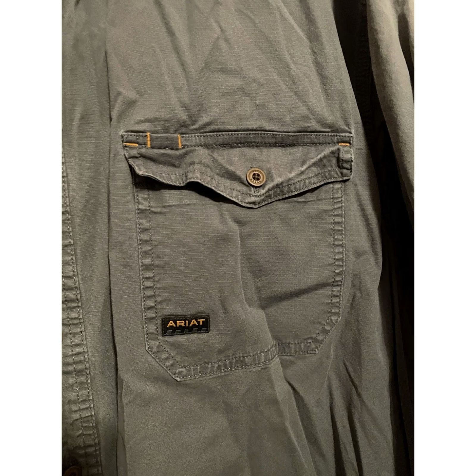 Ariat Ariat Pro Series Rebar Shirt Mens 3XL Tall Gray Button-Down Long Sleeve Workwear Shirt Size US XXL / EU 58 / 5 - 5 Thumbnail