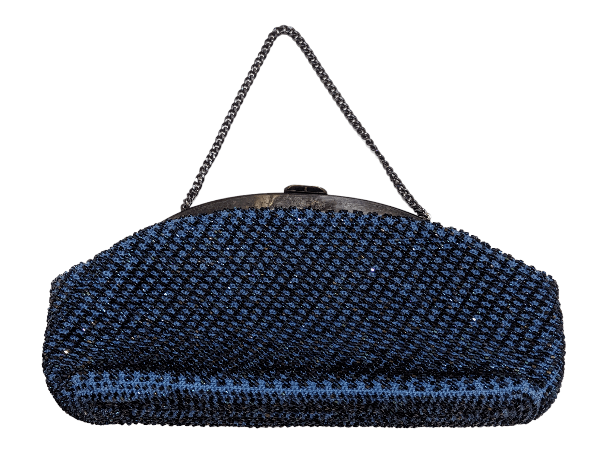 VINTAGE HANDMADE BEADED SHOULDER BAG